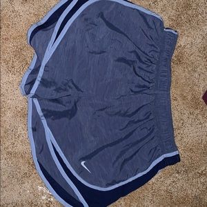dark and light blue nike shorts